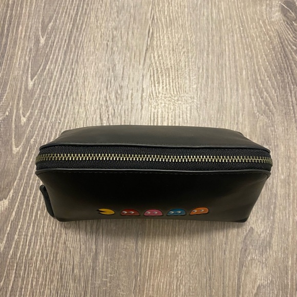 COACH PACMAN BLACK/MULTI CALF LEATHER COSMETIC CASE BAG LIMITED EDITION - Picture 11 of 14